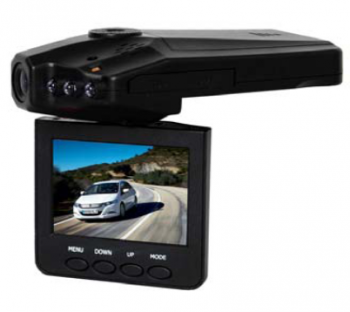 Видеорегистратор DVR-198 с ночной съемкой для автомобиля и поворачивающимся монитором
